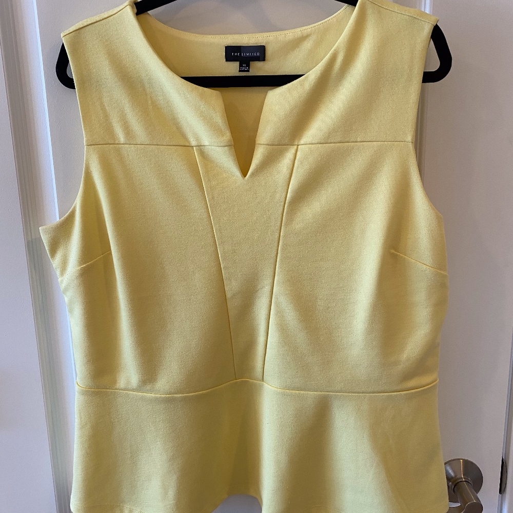 The Limited Yellow Peplum Top